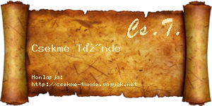 Csekme Tünde névjegykártya