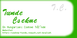 tunde csekme business card